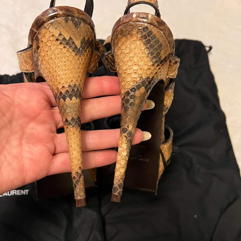 Saint Laurent Python Tribute Sandals - Size 39.5 … - image 8